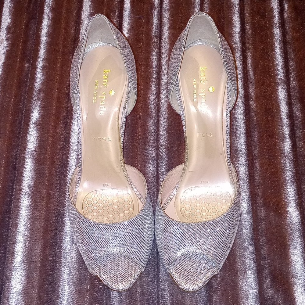 Silver Starlight Glitter Kate Spade Heels